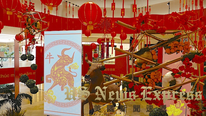 南海岸广场欢庆农历牛年