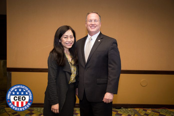 Carol Quan with Los Angeles County Assessor Jeff Prang