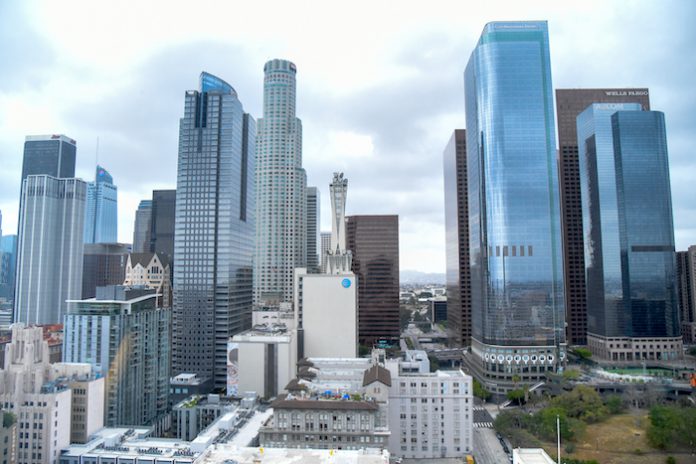 洛杉矶市中心。庞可阳摄