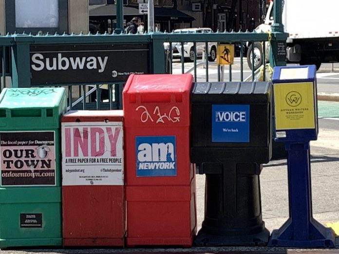 纽约大街景 报亭
