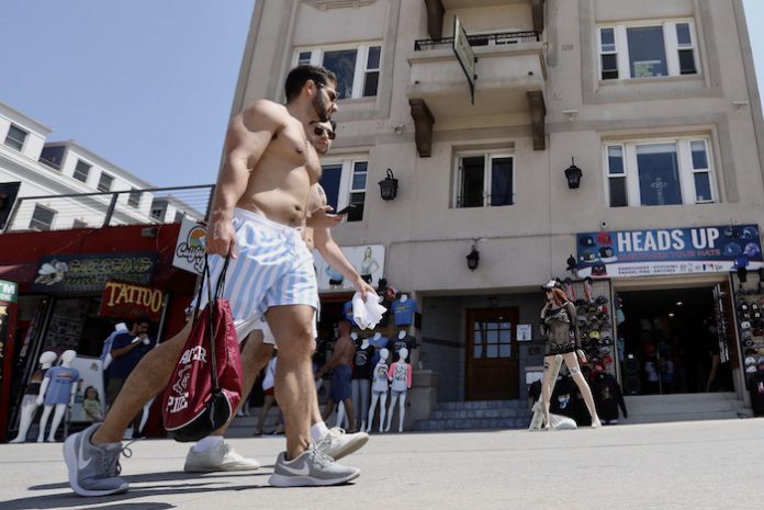 热、滑板、威尼斯海滩