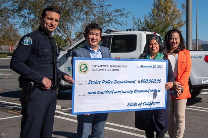 Senator Min and Irvine Police Unveil New Electric Vehicles Funded by the State of California-6