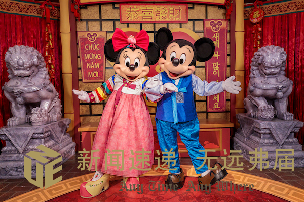 Lunar New Year at Disney California Adventure Park - Mickey Mouse and Minnie Mouse